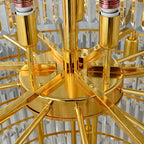 Extra Large Crystal Feather Style Chandelier Long Foyer Staircase Ceiling Lighting for Living Room