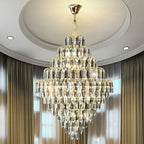 Extra Large Foyer Decorative Crystal Lighting Living Room Crystal Chandelier for Entryway Staircase
