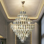 Extra Large Foyer Decorative Crystal Lighting Living Room Crystal Chandelier for Entryway Staircase