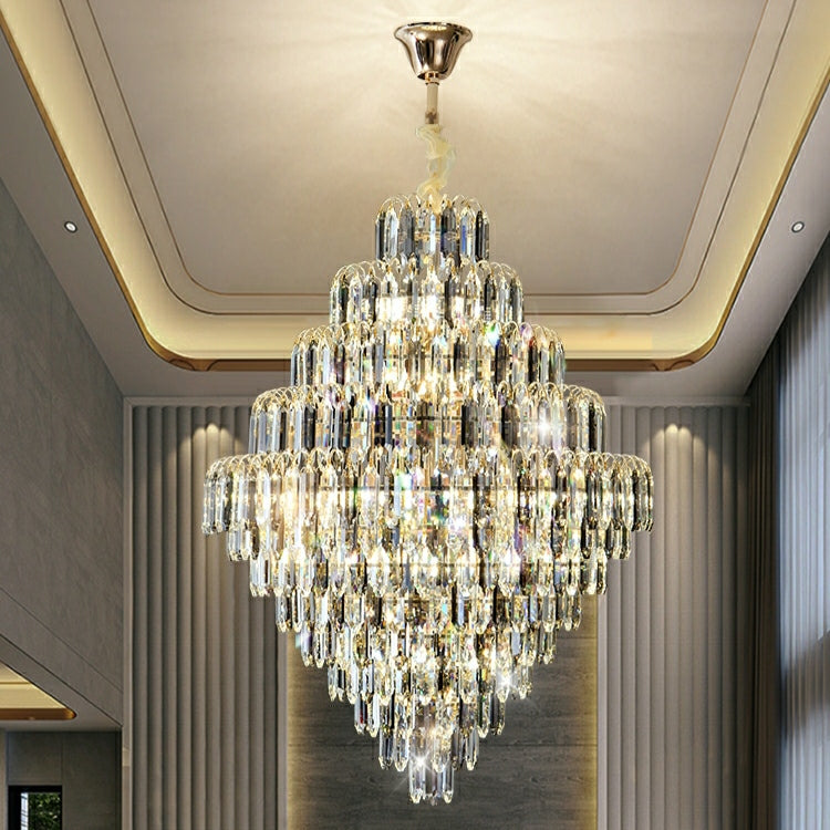 Extra Large Foyer Decorative Crystal Lighting Living Room Crystal Chandelier for Entryway Staircase