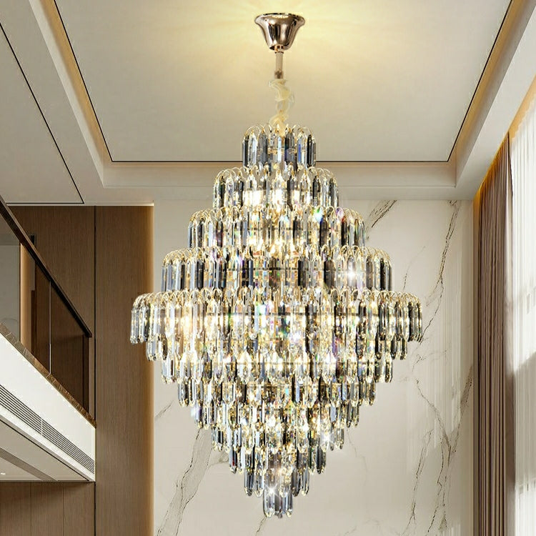 Extra Large Foyer Decorative Crystal Lighting Living Room Crystal Chandelier for Entryway Staircase