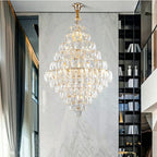 Extra Large Foyer Pure Crystal Ceiling Light Living Room Entrance Staircase Chandelier