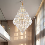 Extra Large Foyer Pure Crystal Ceiling Light Living Room Entrance Staircase Chandelier
