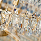 Golden Era Grand Cascade Fountain Smoky and Clear Crystal Chandelier for High-Ceiling