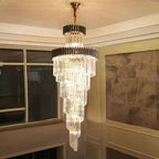 Spiral Crystal Chandelier for Foyer / Staircase