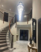 Spiral Crystal Chandelier for Foyer / Staircase