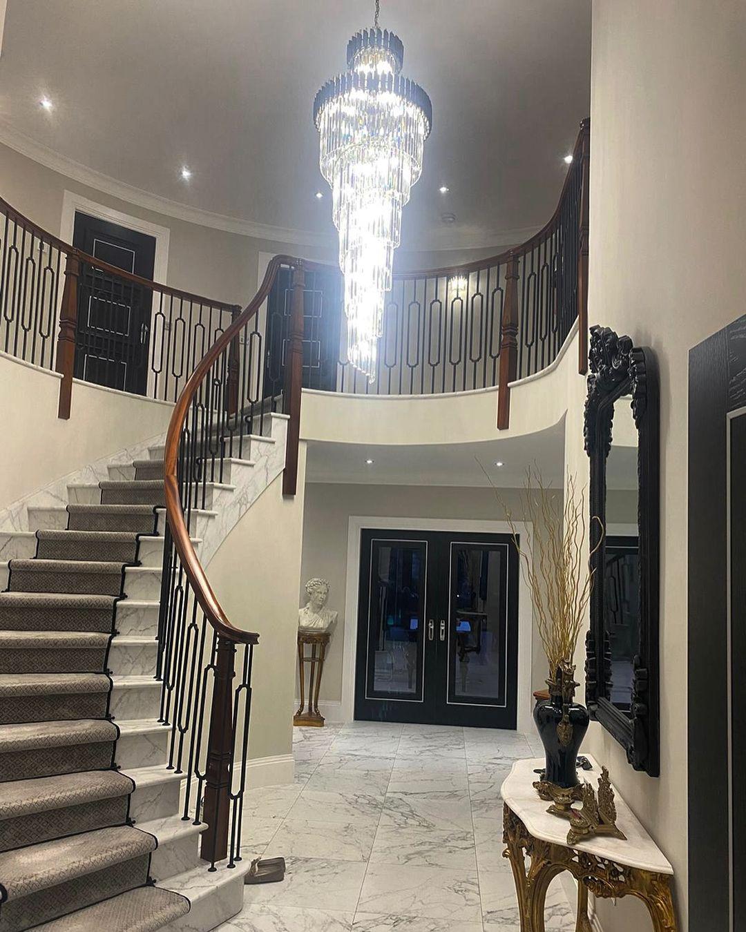 Spiral Crystal Chandelier for Foyer / Staircase