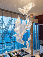 Galaxy Falling Leaves Glass Crystal Spiral Chandelier