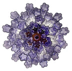 Fantastic Murano Amethyst Glass Tube Chandelier