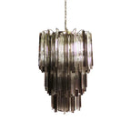 Fantastic Murano Prisms Smoked Transparent Chandelier
