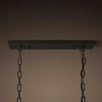 Fashion Kitchen Island Crystal Chandelier in Black / Smoky Gray Finish Two Tiers Rectangle Chain Pendant Light