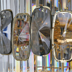 Fashion Large Staircase Chandelier for Foyer Living Room Entrance Crystal Ceiling Light in Gold Finish