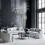 Feather Handblown Glass Chandelier