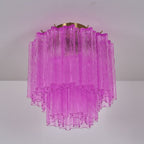 Fiora Rose Red Glass Ceiling Lamp