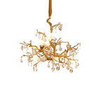 Zeke Branch Brass Crystal Chandelier