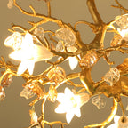 Zeke Branch Brass Crystal Chandelier