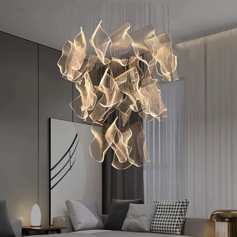 Flame Acrylic Chandelier