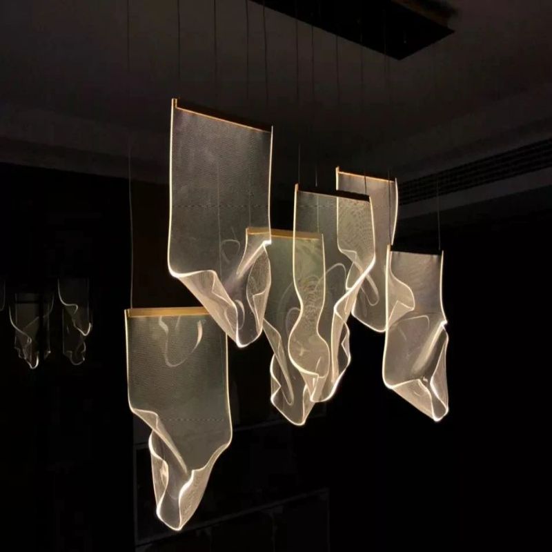 Flame Acrylic Chandelier