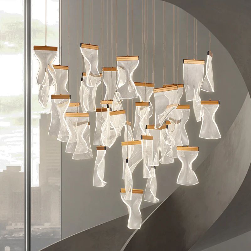 Flame Acrylic Chandelier