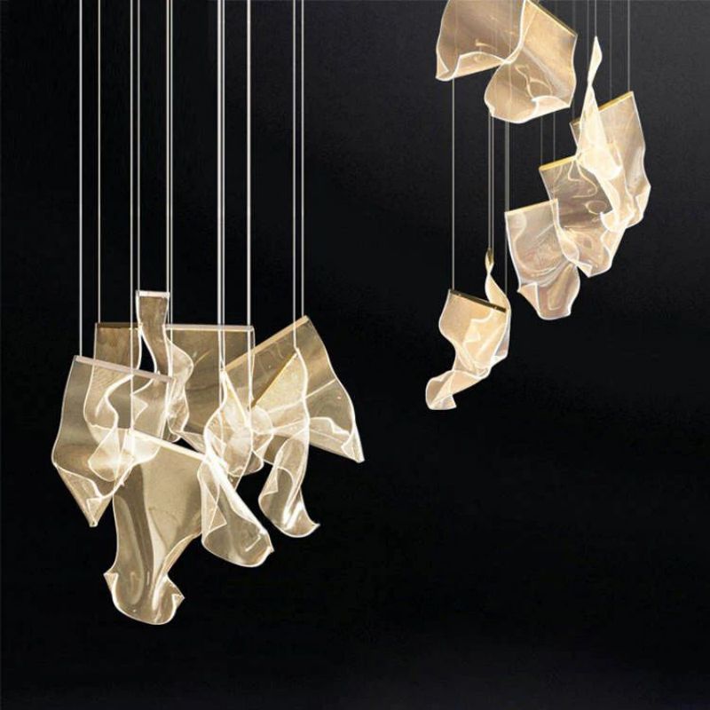 Flame Acrylic Chandelier