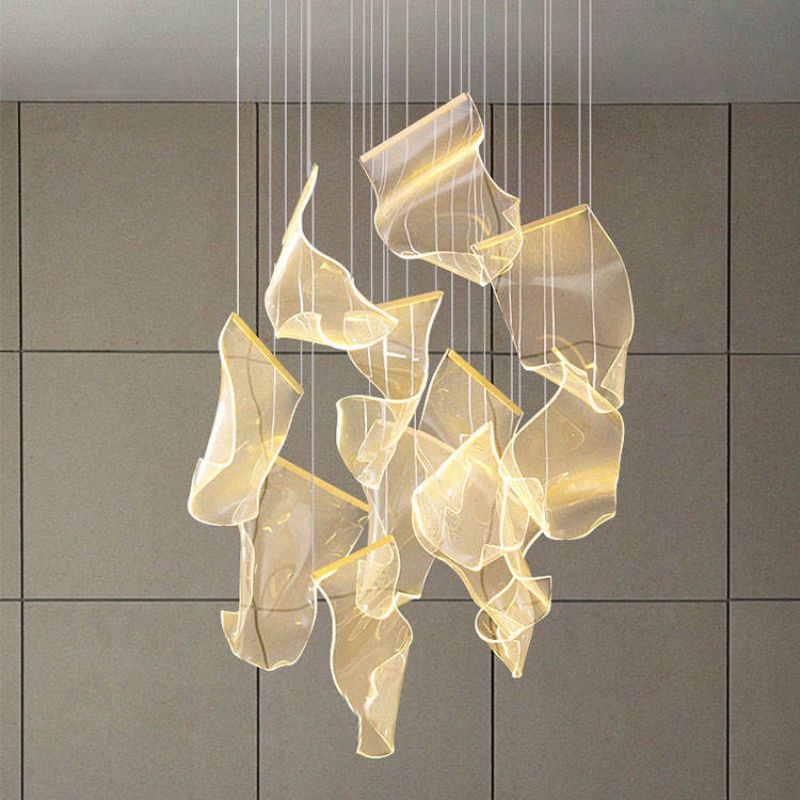 Flame Acrylic Chandelier