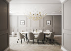 Floating Leaves Meteor Shower Crystal Spiral Chandelier