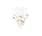 Floating Leaves Meteor Shower Crystal Spiral Chandelier