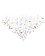 Floating Leaves Meteor Shower Crystal Spiral Chandelier