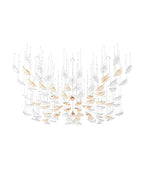 Floating Leaves Meteor Shower Crystal Spiral Chandelier