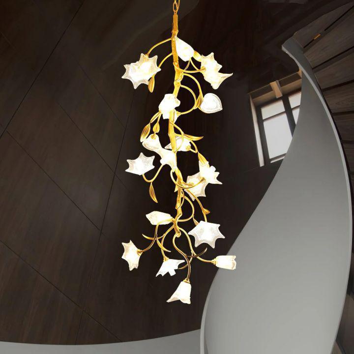 Ezra Flower Crystal Branch Chandelier