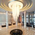 Flush Mount Lobby Lighting Crystal Chandelier