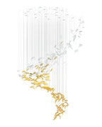 Galaxy Flying Leaves Meteor Shower Crystal Spiral Chandelier