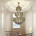 Foyer 3 Layers Extra Large Crystal Chandelier for Living Room Staircase Ceiling Lighting