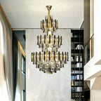Foyer 3 Layers Extra Large Crystal Chandelier for Living Room Staircase Ceiling Lighting