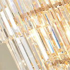 Extra Large Tiered Spiral Crystal Chandelier for High Ceiling