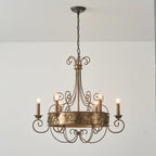 Franklin Rust Candlestick Chandelier