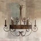 Franklin Rust Candlestick Chandelier