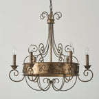 Franklin Rust Candlestick Chandelier