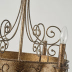 Franklin Rust Candlestick Chandelier