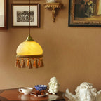 French Tassels Brass Pendant Swag Light
