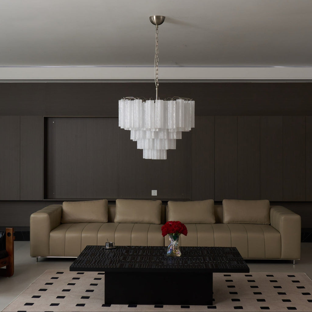 Frosted Murano Cascade Chandelier