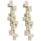Pair of Long Wall Sconces in Alabaster