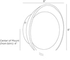 Glaze Small Wall Sconce GADWC01 technical dimension drawing