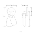 Melt Wall Sconce GADWC06 technical dimension drawing