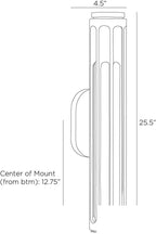 Inset Outdoor Wall Sconce GADWC10 technical dimension drawing