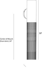Punch Large Outdoor Wall Sconce GADWC14 technical dimension drawing