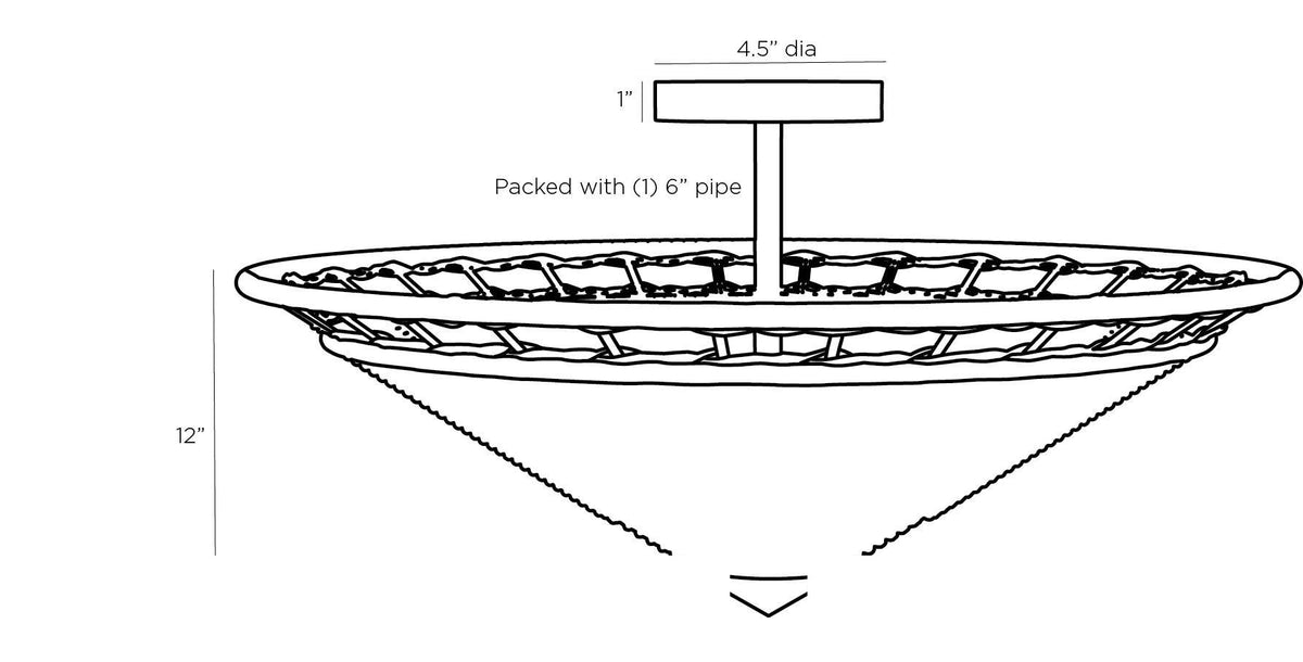 Terrace Flush Mount GCDFS01 technical dimension drawing