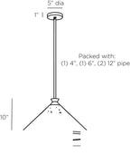 Terrace Pendant GCDSS01 technical dimension drawing
