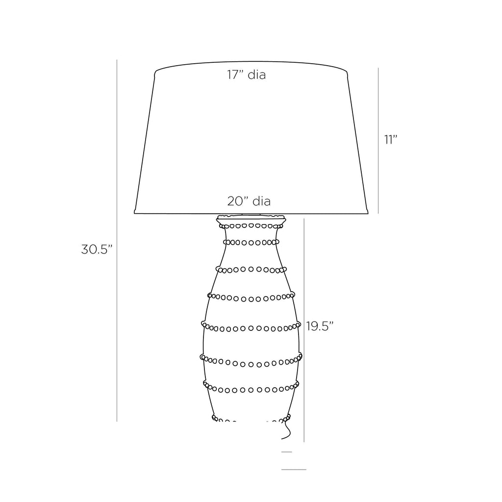 Spitzy Table Lamp GCPTC01-361 technical dimension drawing