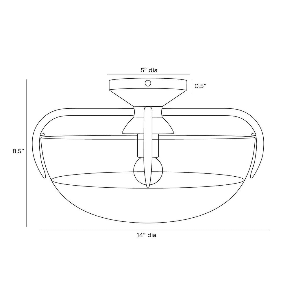 Corona Flush Mount GDDFC01 technical dimension drawing
